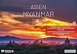 Kalender Myanmar 2022 A2 querformat inklusive digitalem Fotobuch zum Dow