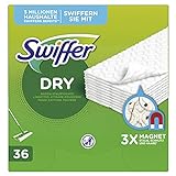 Swiffer Bodenwischer Trockene Bodentücher (216 Tücher) Wischer ideal gegen Staub, Tierhaare & Allergene (6 x 36)