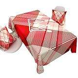 CCBAO Rote Weihnachtstischdecke Polyester wasserdichte Tischdecke Rechteckige Tischdecke Quadratische Couchtisch Tischdecke Dekoration Küchentischdecke Indoor Und Outdoor Halloween Party 140x180