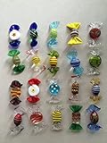 20 x Bonbons aus Muranoglas, Glas-Süßigkeiten, Vintage-Stil, Dek