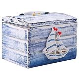 Holz Vintage Schatztruhe Holz Schatztruhe Kinder Deko Holz Schmuckschatulle Holzbox Maritime Mediterranen Stil Desktop Tragbare Kleine Aufbewahrungskoffer FüR Hochzeit Party Leckereien Candy Geschenk