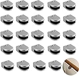 uyoyous Glasklemme, verstellbar, 10–12 mm, große runde bogenförmige Rückseite, Edelstahl, Halterung, Halterung für Geländer, Treppengeländer, Handläufe, Silber (Bogenrücken)