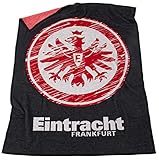 Eintracht Frankfurt Veloursdecke Logo, Kuscheldecke, Decke SGE - Plus Lesezeichen I Love Frank