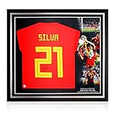 Exclusive Memorabilia Spanien 2018-19 Fußballtrikot von David Silva signiert. Premium R