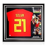 Exclusive Memorabilia Spanien 2018-19 Fußballtrikot von David Silva signiert. Premium R