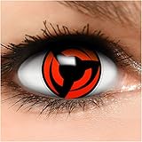 Sharingan Kontaktlinsen Hatake Kakashi in rot inkl. Behälter - Top Linsenfinder Markenqualität, 1Paar (2 Stück)