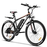 Vivi E Bike Mountainbike Ebike Herren 26 Zoll Elektrofahrrad Elektrisches Fahrrad mit 36V 10.4 Lithium-Batterie und 21 Speed (26 Zoll Gelb)