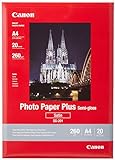Canon Fotopapier SG-201 Plus Seidenglanz - DIN A4 20 Blatt Seidenmatt für Tintenstrahldrucker - PIXMA Drucker (260 g/qm)