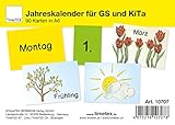 TimeTEX Jahreskalender für Grundschule und Kita - 90 Karten A6 zum individuellen Zusammenlegen - 10707