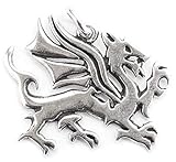 Windalf Drachen Anhänger TULVIR 3 cm Walisischer Drache Pendragon 925 Sterlingsilb