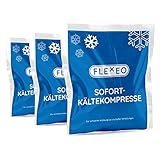 10 x FLEXEO Sofortkältekompresse 15 x 17 cm groß Sofort-Kältekompresse Kälte-Sofort-Kompresse Kühlpack Kühlakku Kältekompresse Kühlkompresse Instant Ice Bag Einmal Kühl-Kompresse Kühlpacks Quick