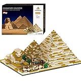 HYZM Architektur Ägypten Pyramide Bausteine, 1456 Stücke Nano Mini Blocks Ägypten Architekturmodellbausatz, Architecture Modell Nicht Kompatibel mit Leg