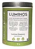 Luminos LUM1107 - GREENERY- Wasserbasierte Holzschutzlasur Außen BIO - Grün Grass 1L