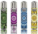 Clipper Alien Mandalas Original Lighter Flints 4 Set Feuerzeug Schlüsselanhänger Flaschenö