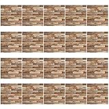 OSELLINE Fliesenaufkleber, 20 Stück Holzmaserung imitieren Schälen und kleben Fliesenboden Wandaufkleber selbstklebend D