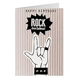 Karte Rock das Leben! - Geburtstagskarte 19
