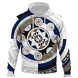 QTJY Herren- und Damenpullover 3D-gedruckte Hoodies, Streetwear-Hip-Hop-Tops, modische lässige Unisex-Sweatshirts F 3XL