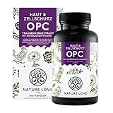 NATURE LOVE® OPC Traubenkernextrakt - Aus französischen Trauben UND Extraktion in Frankreich - 800mg Extrakt je Tagesdosis - Laborgeprüft, vegan, in Deutschland p