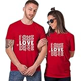 Tshirt Damen Valentinstag V-Ausschnitt Casual Fashion Sweatshirt Druck Frauen Oberteile Bluse Tunika Bluse Tops Loose F