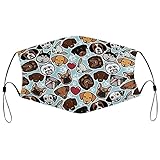 Xingruyun Gesichtsmaske Hundekopf Masken Einwegmaske Mund Und Nasenschutz Mundschutz 5 Lagig Für Männer Frauen 1 PCS