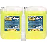 MANNOL 2 x10 Liter, 4014 Antifreeze AG13+ (-40) Advanced Kühlerfrostschutz verdünnt gelb