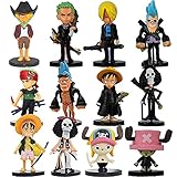 One Piece Figures Set,12 Stück ONE PIECE RUFFY Cake Topper Figures Geburtstags Party Liefert,Cupcake Figuren Kuchen Dekoration Supplies Sammelfiguren fü