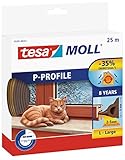 Tesa tesamoll P-Profil Gummidichtung für Fenster und Türen Braun P-Profil, 25