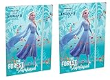 Theonoi 2 x Kinder Ordner Mappe Sammelmappe Heftmappe Zeichenmappe Ablage Gummiband DIN A4 - Gummizugmappe Geschenk zum Schulanfang Schultüte (Frozen A2)