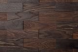 wodewa Wandverkleidung Holz 3D Optik Eiche Tabak 1m² Wandpaneele Moderne Wanddekoration Holzverkleidung Holzwand Wohnzimmer Küche S