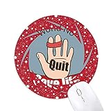 Logo Krawatte Der Index und die mittleren Finger retten Leben Rad Maus Pad Runde Red Rubb