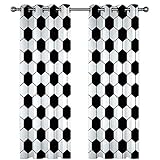 TARIZPPG Verdunkelungsvorhänge Paar Ösenring-Deckplatten, 100% Polyester-Mikrofaser, 2-teilige Platten-A03 75 x 166 cm (30'Breite x 65' Tropfen)