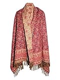 Handgefertigter luxuriöser Schal mit Blumenmuster in R
