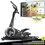 Sportstech CX640 Ellipsen Crosstrainer | Deutsches Qualitätsunternehmen | mit Video Events & Multiplayer App | 24kg Schwungmasse | 26 Trainingsprogramme + HRC Mode, Heimtrainer inkl. Tablethalterung