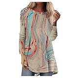 HHOP Pullover Damen Bunte Pullover Damen mit Bluse langes Hemd Damen sexy Langarm Tunika Damen online Shop – Mode Oberteile Damen sexy elegant Liberty Damenmode Fleecepullover D