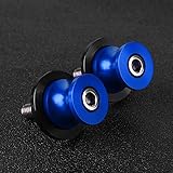 2pcs Montageständer Racingadapter M6 Bobbins CNC Ständeraufnahme Für Yamaha MT-10 MT10 2014-2019（Blau）