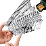 Haucy 50 Stück Aluschalen Rund Aluminiumschale Grill Tropfschalen Grillschale, Einweg Schalen aus Aluminiumfolie, Kuchen Schale, Drip Pans, Passend für runden Auffangbehältern, 20x16x4.5
