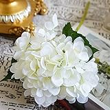 Künstliche Blumen Günstige Seide Hortensie Braut Blumenstrauß Hochzeit Home Neujahr Dekoration Zubehör für Vase Blume Anordnung (Color : White)