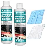 Glaskeramik Kochfeld Reiniger Hotrega 2er Set 500 ml + 2X Microfasertuch (31,96EUR/L) Kochfeldreinig