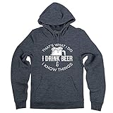 Fahson Immune System Apparel Mens I Drink and I Know Things Hoodie Alcohol Party Tv Game Navy Blue-L