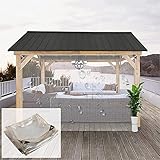 YQDZADA6 Heavy Duty Planen wasserdichte PVC-transparente Plane Poly-transparente Vinyl-Plane, 3×4/5/6m, 0.35 Mm Klares Markisen-Überdachungs-Terrassengehäuse, Anti-Aging-Isolierung, Weiche Glasp