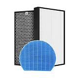 YesBTX Minong 3pcs Kompatibel for Scharfe Luftreiniger KC-A50JW KC-A51R-B KC-A50EUW HEPA Filter des Kohlenstofffilters Feuchifizierender Filter for FZ-A51HFR FZ-A51DFR Willing (Color : 3PCS)