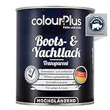 colourPlus®️ 1K erstklassiger Bootslack & Yachtlack (750ml, transparent) langlebiger Bootslack Holz- professioneller Kunstharzlack - Made in Germany