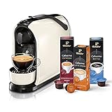 Tchibo Cafissimo Pure Kapselmaschine (für Kaffee, Espresso, Caffé Crema und Tee) (inkl. 30 Kapseln, Weiß)