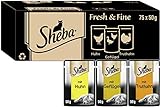 Sheba Fresh & Fine in Sauce - Hochwertiges Katzen Nassfutter - Portionsbeutel Multipack mit Huhn, Geflügel und Truthahn, 75 x 50g