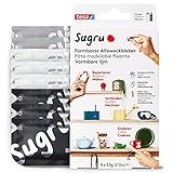 Sugru by tesa - Formbarer Allzweckkleber, 8er-Pack, 8 x 3,5 g, Schwarz, Weiß & Grau - vielseitige Klebeknete - zum Reparieren, Kleben und zum Befestigen ohne B