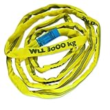 Braun GmbH 30031RS Rundschlinge 3000 kg Tragkraft, 3 m Umfang, endlos mit Polyesterkern, gelb, 1,50 Meter Nutzläng