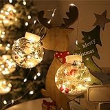 Zhangpu Weihnachten Schneemann Weihnachtsmann Vorhang LED Lichterkette Wunschkugeln Weihnachtslampen Schlafzimmer Partydekorationen für Terrasse Hotel und G