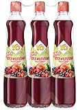 YO Sirup Roter Multivitamin (6 x 700 ml) – 1x Flasche ergibt bis zu 5 Liter Fertiggetränk – ohne Süßungsmittel, Farb- & Konservierungsstoffe, veg