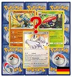 Cardicuno 10 Pokemonkarten wie EIN Booster inkl. seltene Rare Holo Karte (zufällig ausgewählt) - D