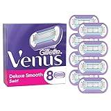 Gillette Venus Deluxe Smooth Swirl Rasierklingen Damen, 8 Ersatzklingen für Damenrasierer mit 5-fach Kling